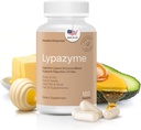 Houston Enzymes – Lypazyme Lipase Digestive Enzymes for Women and Men –120 Capsules – 3 Enzyme Blend for Complete Breakdown of Triglyceride Fats, Enzyme for Digestion of High-Fat Meals & Fish Oil