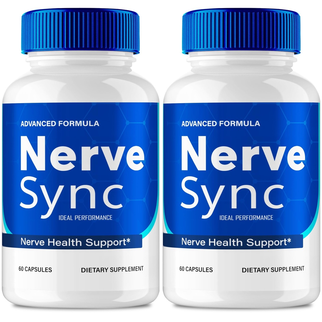 Nerve Sync Capsules, Official Nerve Sync Advanced Nerve Health Supplement Pills - Maximum Strength, All Natural Healthy Circulation & Stable Levels, NerveSync Support Reviews (2 Pack)
