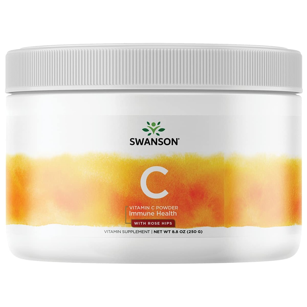 Swanson C-1000 VIT C PWDR W/Rose HIPS 8.8 OZ
