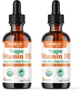 LIQUIDHEALTH Vitamine D3 4000 UI, USDA Vitamine D biologique gouttes liquides pour les adultes et les enfants, Vitamine D végétalienne pour le système immunitaire support, santé des os, soutien de l'humeur, peau saine - Fabriqué aux États-Unis (2 Pack)