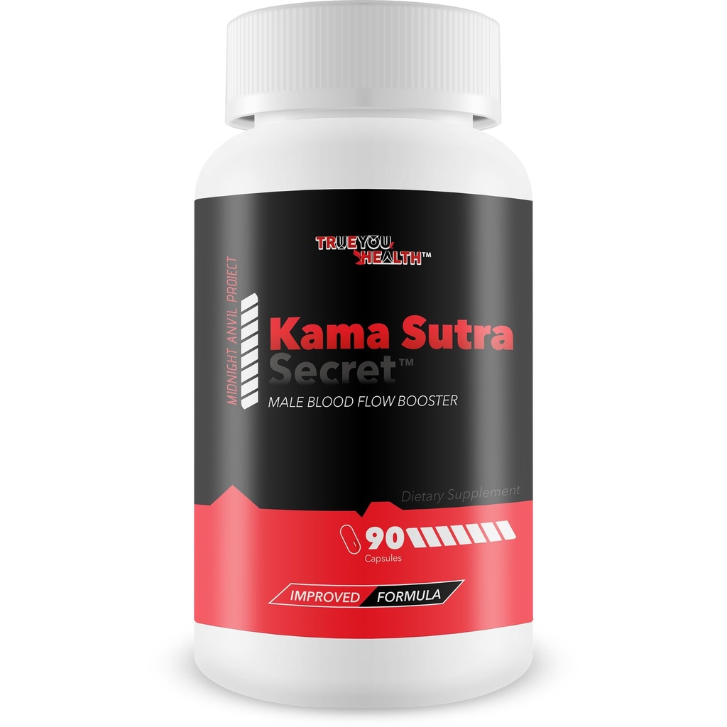 Kama Sutra Secret Bloodflow - Midnight Anvil Project Male Bloodflow Booster - Our Best Blood Flow Supplement for Men - High Stamina Blood Flow Booster - Enhanced Circulation & Vein Support Vitamins
