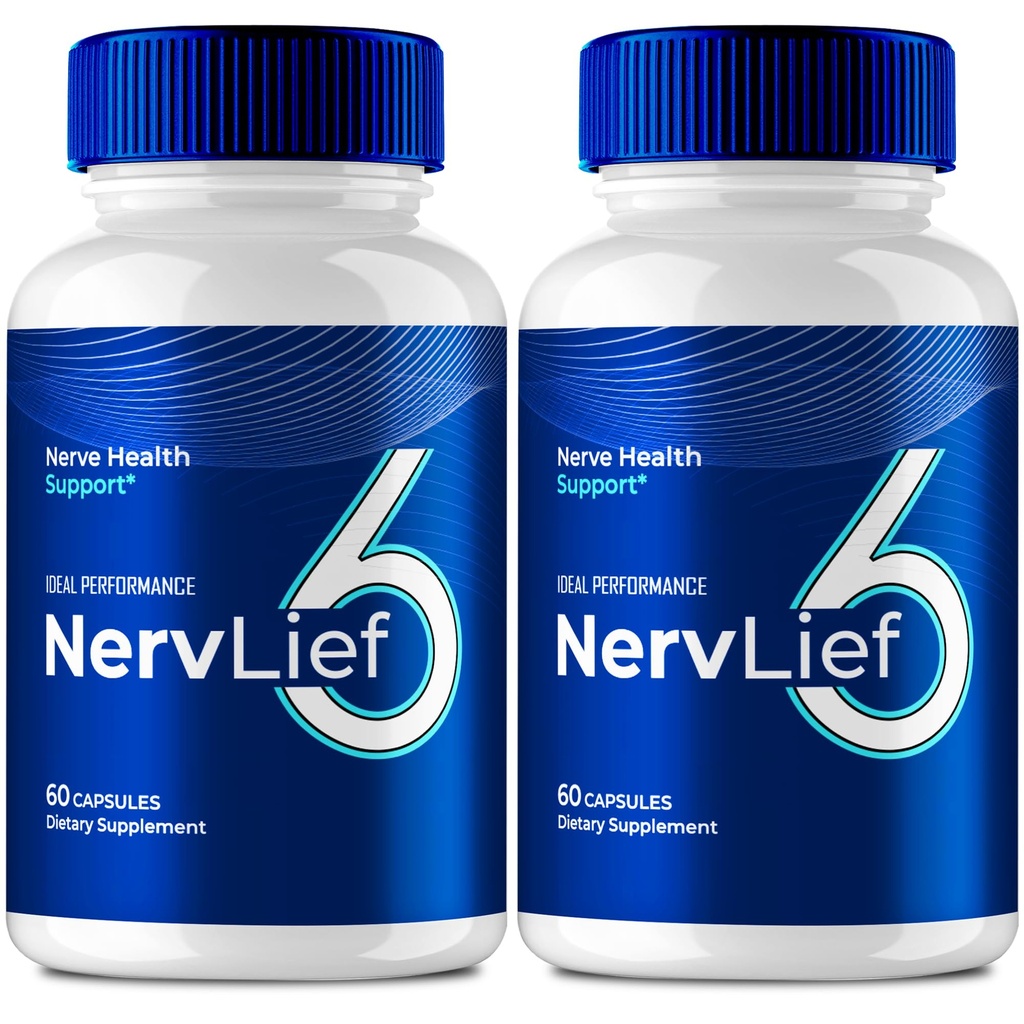 NervLief 6 Capsules, Official NervLief 6 Advanced Nerve Health Supplement Pills - Maximum Strength, All Natural Healthy Circulation & Stable Levels, NervLief6 Nerve Support Reviews (2 Pack)