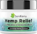 Crème de chanvre à résistance maximale - Rubin de menthol à l'huile de chanvre, Arnica, Lavande, Aloe Vera, Kava Kava et Camphor - Crème de musculation de chanvre naturel pour la peau, les muscles et les articulations, 2 oz
