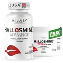 Hallosmine Advance 1000mg Diosmin Circulation & Vein Support Supplement, Vascular Health, Visible Veins, Spider Veins, Blood Flow, Swelling & Heavy Legs, 60 capsules + Bonus Leg Cream 4 oz