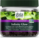 Gaia Herbs Infinity Glow - Supplément de soutien de la peau des femmes - Soins de la peau pour les femmes avec thé vert, EGCG, Reishi Champignon, Pomégranate Pomanox & Spearmint - 120 Capsules de végétalien (30 jours d'approvisionnement)