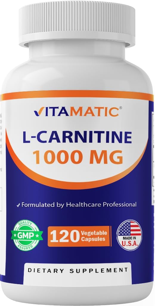 Fumarate de L-Carnitine vitamatique 1000 mg - 120 capsules végétales (1 bouteille)