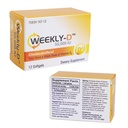 Nivagen Weekly-D Vitamin D3 50,000 IU (Cholecalciferol) | Once-Weekly High Potency Softgels | 12 Softgels | Supports Bone, Muscle & Immune Health | Easy to Swallow | Non-GMO, Gluten Free | Made in USA