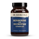 Dr. Mercola Berberine et MircoPQQ Advanced - Offre un soutien métabolique, mitochondrial, cerveau et immunitaire - sans OGM, sans gluten et sans soja - 30 capsules (30 portions)