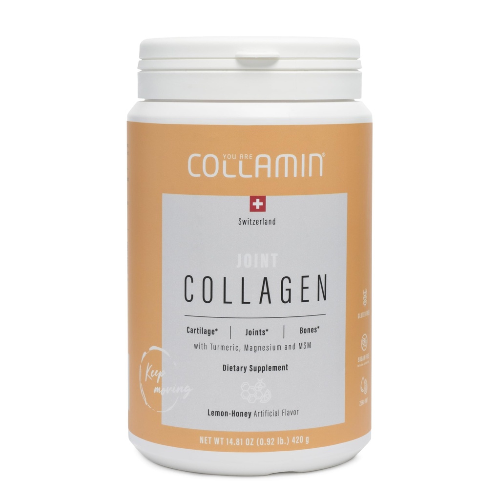 Joint – Hydrolyzed Collagen Peptides Powder from Grass-Fed Swiss Bovine with Turmeric, Magnesium & MSM – Supports Joint Strength, Bone & Cartilage Health – 30 Servings