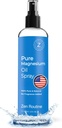 Spray d'huile de magnésium pur 12 oz (simple) – Spray de magnésium biologique de qualité USP, glycinate de magnésium topique, huile de magnésium pour pieds, corps, muscles et crampes de jambes – Fabriqué aux États-Unis