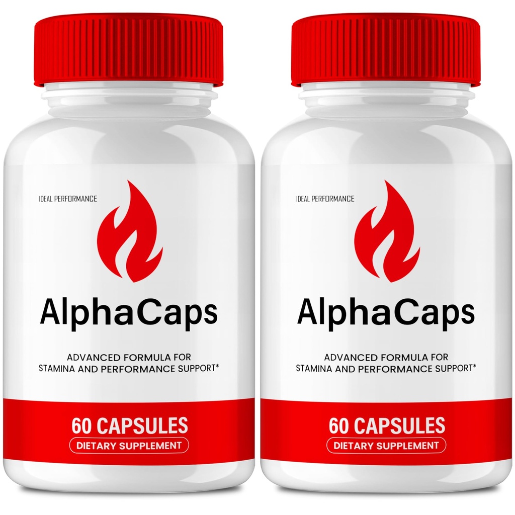 AlphaCaps Supplement Capsules, Official AlphaCaps Advanced Pills - Maximum Strength, All Natural Formula for Energy, Stamina and Performance, Premium Alpha Caps Health Support Reviews (2 Pack)