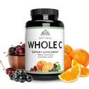Systèmes de santé optimaux C entiers Récupérateurs de la vitamine C de l'alimentation entière Acerola Cerise, fruits d'orange et cassis noir + bioflavenoïdes 60 comprimés