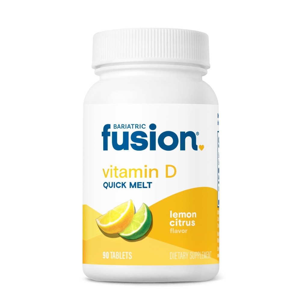 Fusion bariatrique Vitamine dissolvable D3 5000 UI Melt rapide Lemon Citrus aromatisé supplément à la vitamine D à mâcher