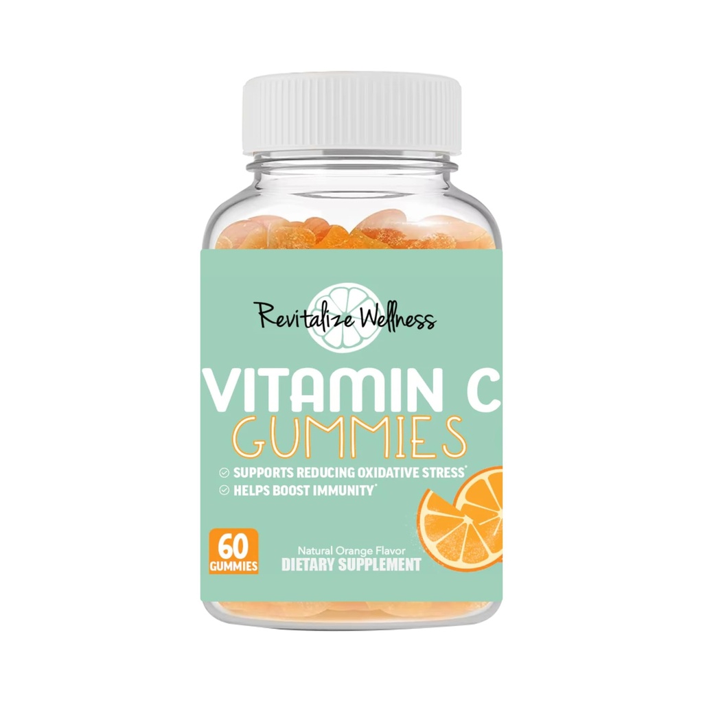 Vitamin C Gummies | Supports Immune Health and Reduces Oxidative Stress | with Pure, Bioavailable Vitamin C | Orange Flavor | 60 Gummies