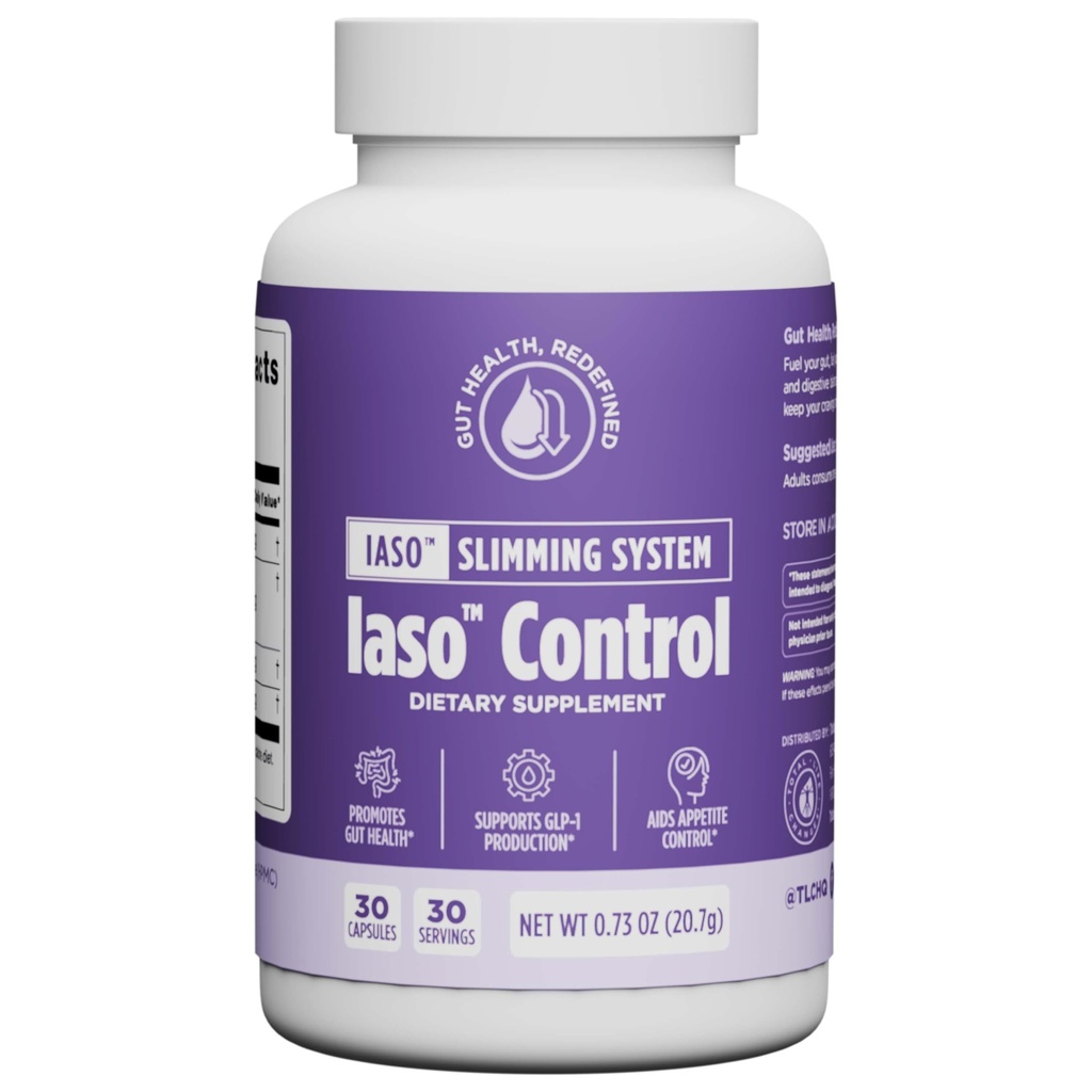 IASO Total Life Changes Control - Gut Health Redefined - Promotes Gut Health, Supports GLP-1, Enhances Craving Control - 30 Capsules