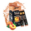 Rebellious Peach Organic Drink Mix – Organic Zero Calorie Energy Drink Mix | Monk Fruit & Green Tea Extract | L-Theanine + Natural Caffeine | 100% Plant-Based | Pack of 10 | Keto, Kosher, Gluten-Free
