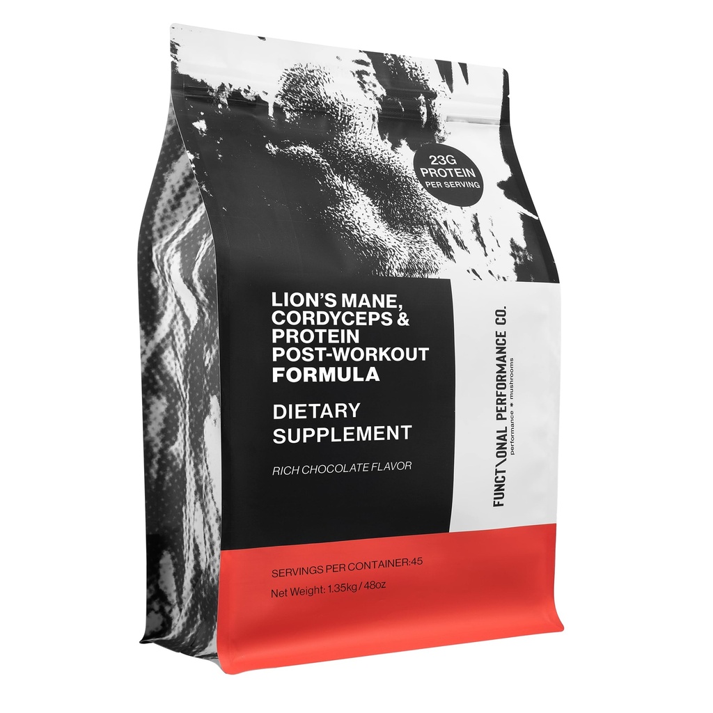 Whey Protein Isolate Powder, Grass Fed, 23g Protein per Serving with 400mg Lion’s Mane Extract & 400mg Cordyceps Extract, Supports Focus (45 Servings, Chocolate)
