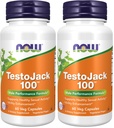 MAINTENANT Suppléments, TestoJackTM 100 avec LJ100®, un extrait standardisé Potent de Tongkat Ali (Eurycoma longifolia), Tribulus et ZMA®, 60 capsules veg (paquet de 2)