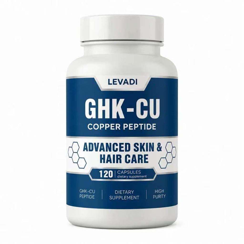 GHK-Cu Copper Peptide Supplement, 120 Vegan Capsules, Daily Wellness Formula