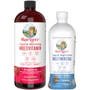 La framboise multivitamine liquide de MaryRuth (32oz) et la noix de coco multiminérale liquide de nuit (15,22oz)