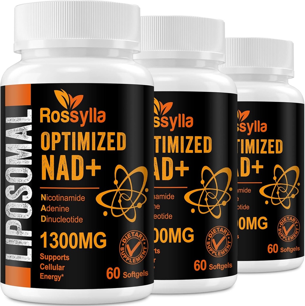 1300 MG Liposomal NAD+ Supplément de la plus haute absorption de NAD Supplémet pour stimuler NAD+ Accélération de la NAD+ Supplément pour le vieillissement défèse, énergie cellulaire, longévité