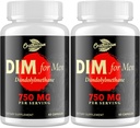 DIM pour les hommes 750MG – Hormone Balance, Soutien Estrogénique pour les hommes, Supplément DIM, Detox, Vitalité et Fitness Performance–Chrysine et Black Pepper Extract, 60 Capsules (2 Bouteille)