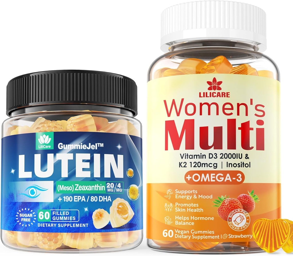 Eye Vitamins Filled Gummies + Womens Multivitamin Gummies