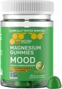 Mood Magnesium Gummies - 200mg Magnesium Citrate et 125mg Sensoril Ashwagandha Gummies - avec L Theanine pour le calme et le stress Support - Mag Citrate et supplément Ashwagandha - 30 pommes vertes Chewables