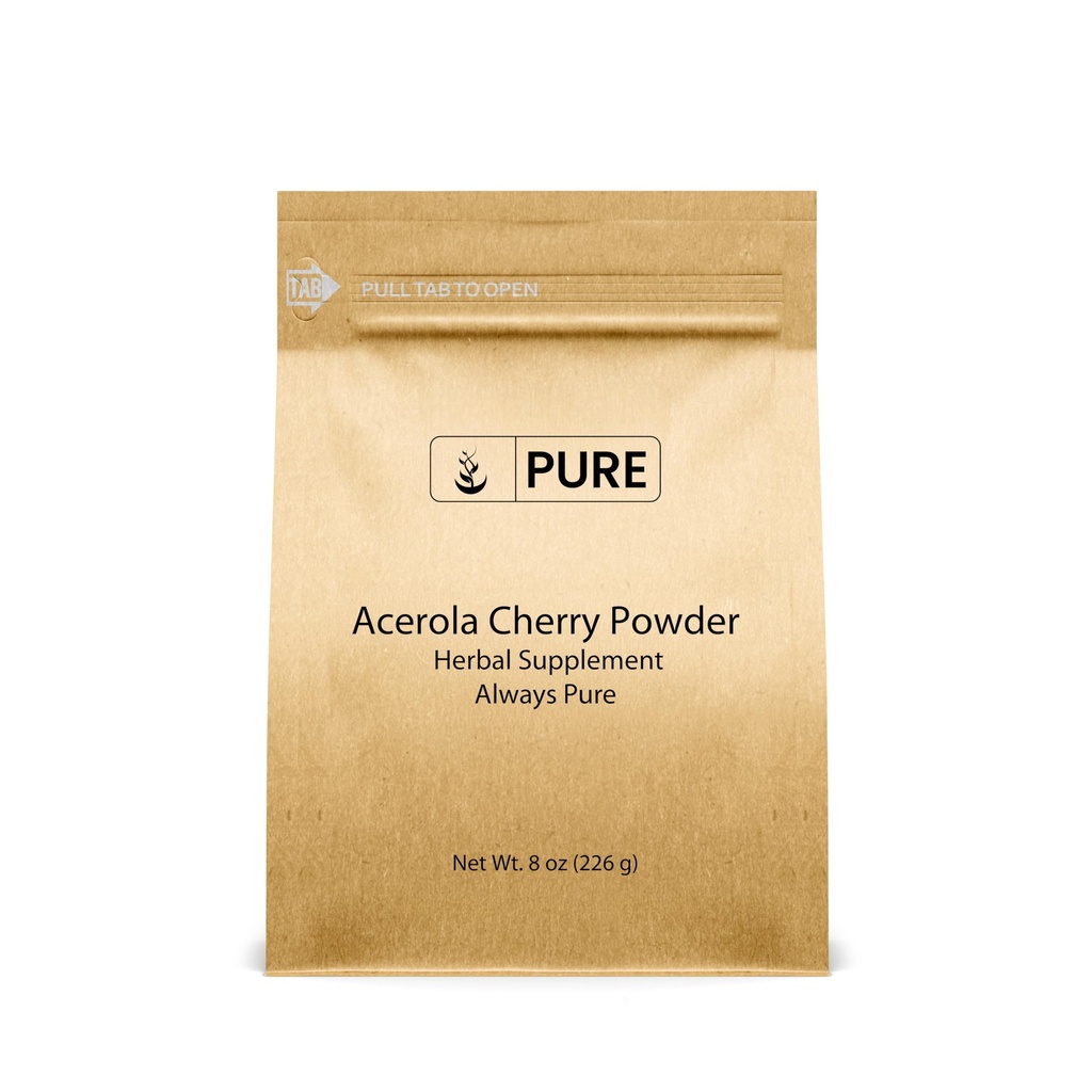 PURE ORIGINAL INGREDIENTS Acerola Cherry Powder 8oz Non-GMO, Gluten Free, Eco-Friendly Packaging