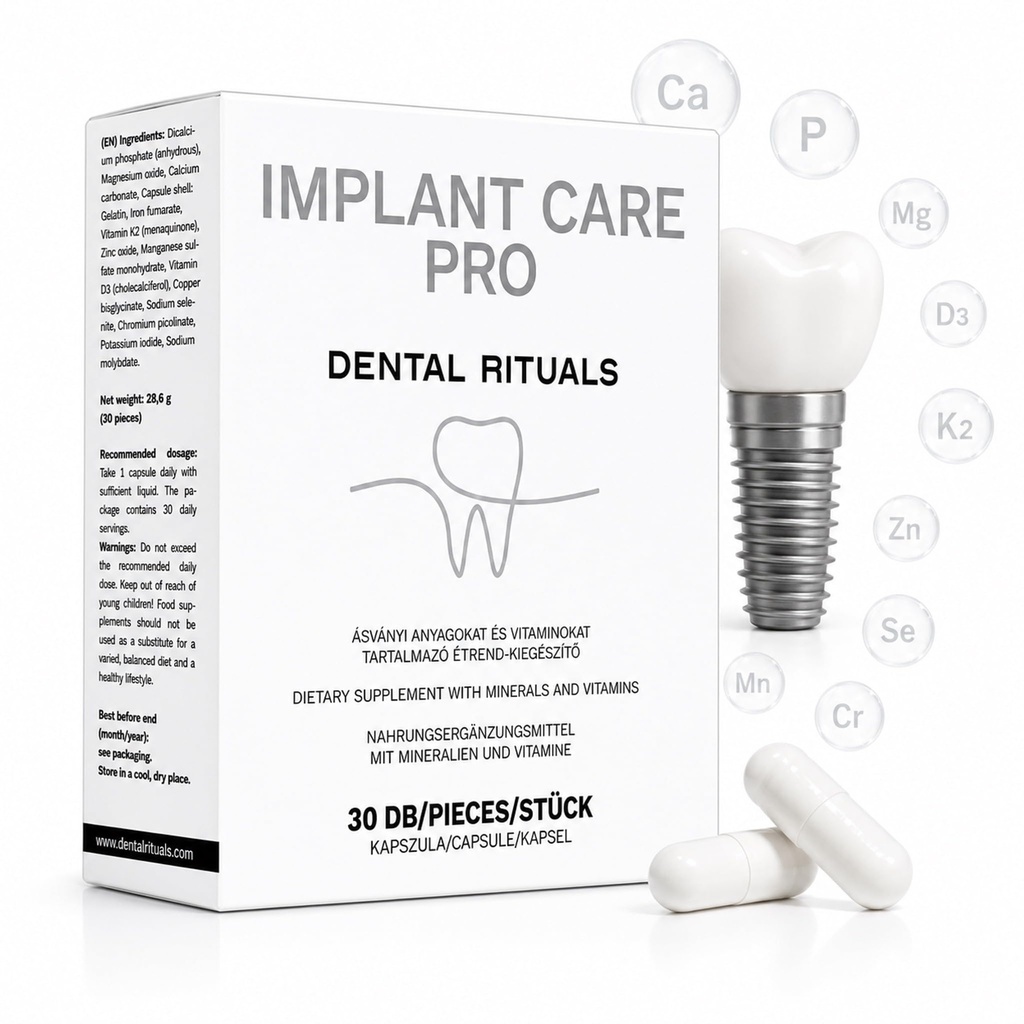 Implant Care PRO, Bone & Teeth Mineral Complex with Vitamin D3 + K2, Calcium, Magnesium, Zinc & Trace Minerals, Supports Normal Bones and Teeth, 1 Capsule Daily, 30 Count