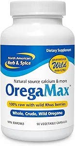 NORTH AMERICAN HERB & SPICE OregaMax - 90 Capsules Vegi - Soutien digestif et immunitaire sain - supplément huile Oreganol P73 Oregano avec ail et oignon - non-OGM - 90 portions