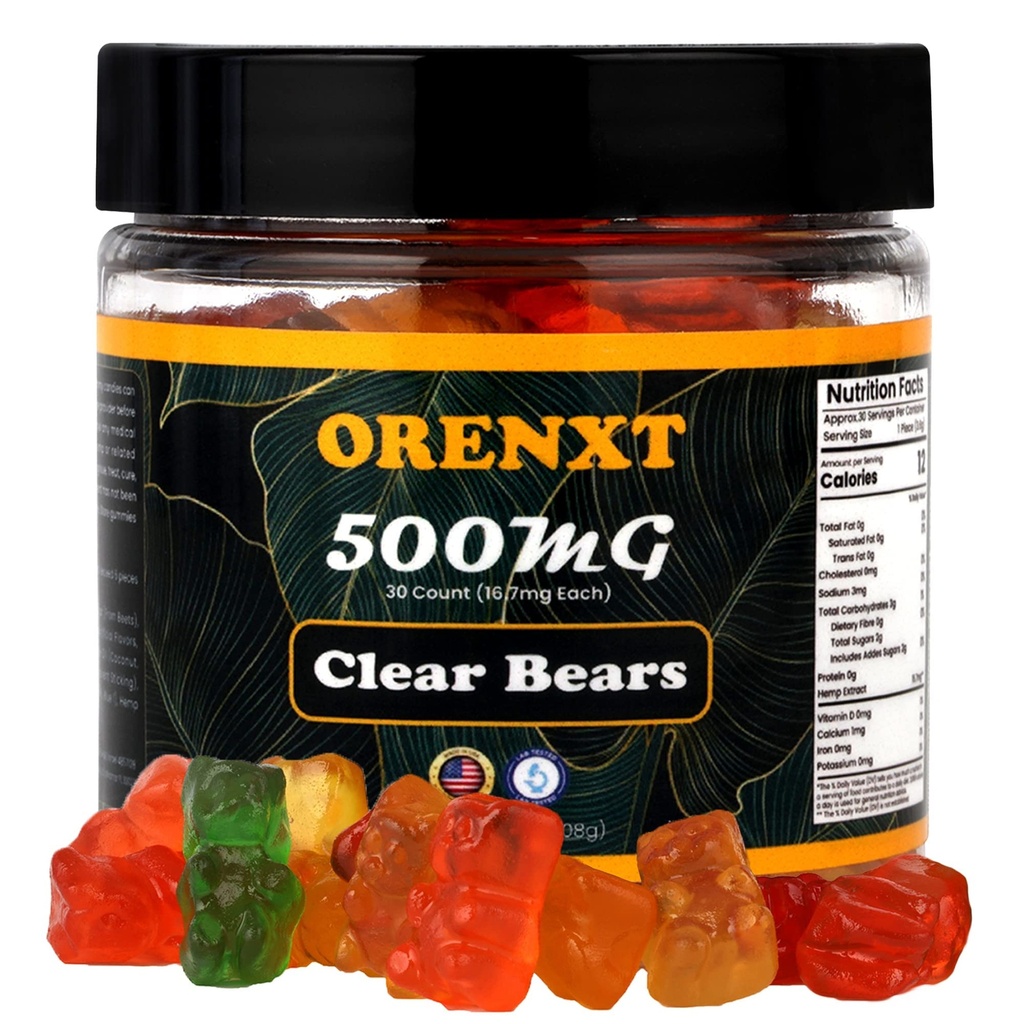 Organic Bear Hemp Gummies for Sleep | Made in USA | 986,000 High Potency | Omega 3 6 9 & Vitamin E Infused | Gomitas para Dormir | Gluten Free