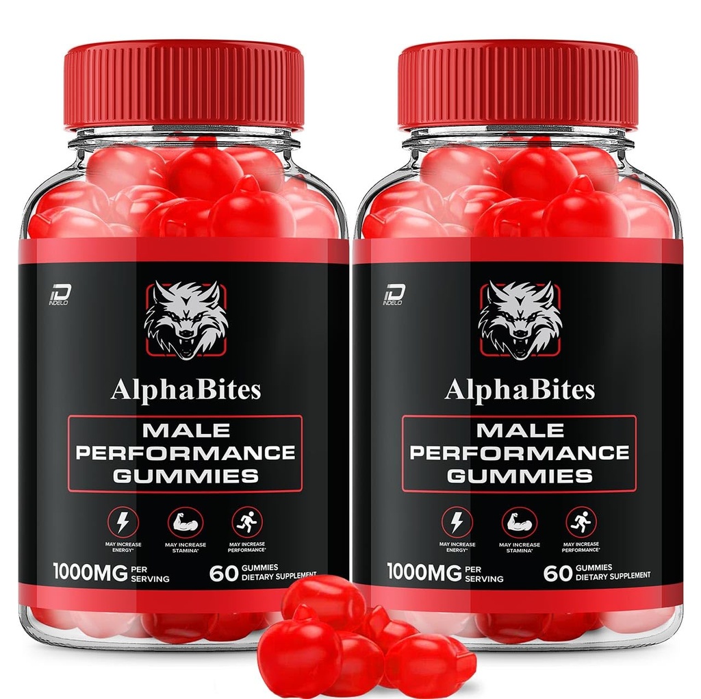 Alpha Bites for Men Gummies – Alphabites Max Performance, Advanced Formula 1000MG, Extra Strength Natural Supplement for Muscle Growth & Overall Health Support and Reviews (2 Pack – 120 Gummies)