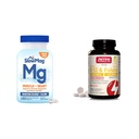 SlowMag Muscle + Heart Magnesium Chloride with Calcium Supplement to Support Muscle Relaxation & Jarrow Formulas Extra Strength Methyl B-12 1000 mcg & Methyl Folate 400 mcg + P-5-P