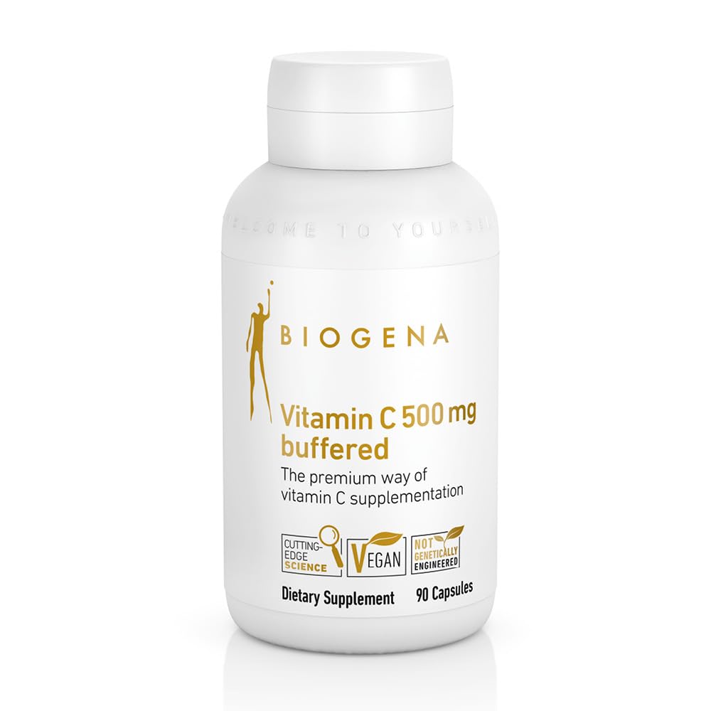 Biogena Vitamin C 500 mg buffered Gold - Premium Vitamin C in a Stomach-Friendly Complex and for Immune Support** | 90 Capsules | Good absorbtion