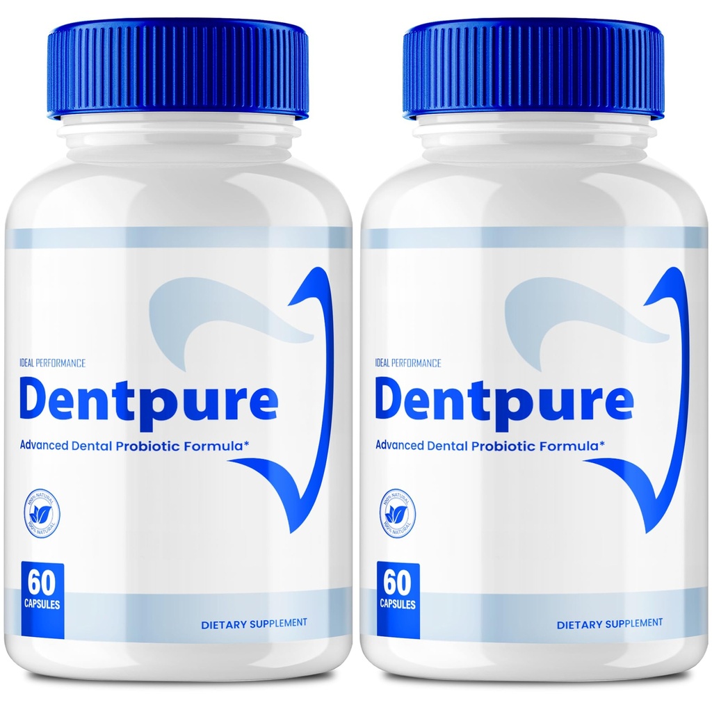 Dentpure Oral Probiotics for Teeth and Gums Capsules, Dentpure Supplement Pills - Maximum Strength, Advanced All Natural Probiotics for Fresh Breath Dental Wellness, Dent Pure Reviews (2 Pack)