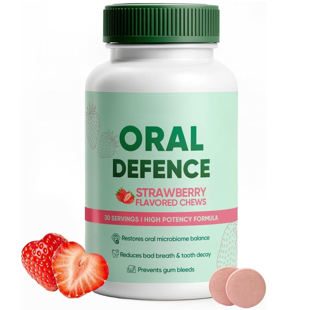 Oral Defence Chews, Oral Probiotics for Bad Breath, Microbiome Balance, Gum Health & Daily Hygiene Support, 60 Chewable Capsules(1)