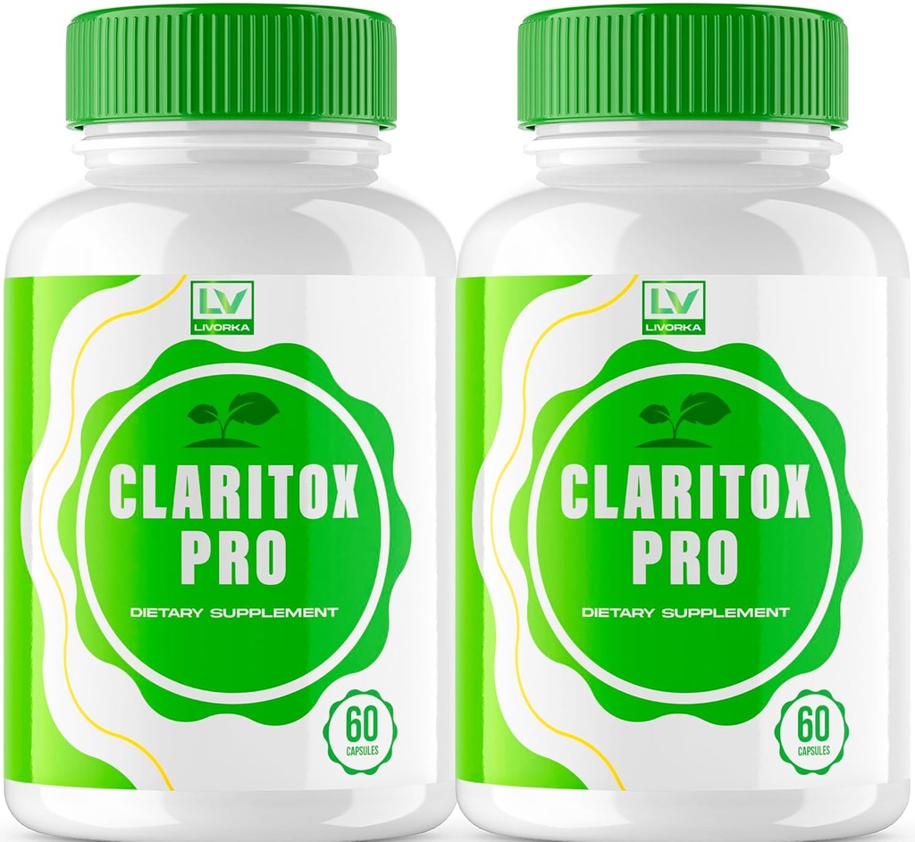 (2 Pack) Claritox Pro, Supplément de Support Claritox Pro Pills, Claritox Pro Reviews, Claritox Pro Capsules, Supplément de Support Claritox Pro Capsule - Formule de Pill avancé, 120 Capsules pendant 2 mois
