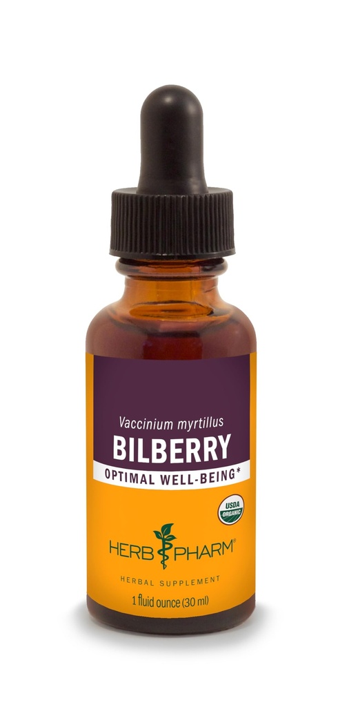 Herb Pharm Bilberry Liquid Extract Drops for Eye and Vision Support, 1 Oz