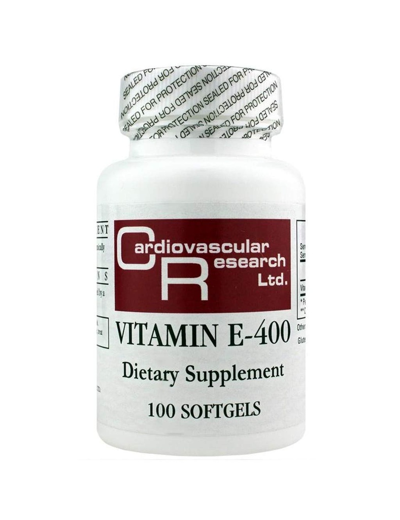 Cardiovascular Research Vitamin E-400, White, 100 Count