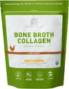 Amy Myers MD Bone Broth Collagen Poudre - Bio Bone Broth de poulet - Soutient une peau et des ongles sains - pour la santé de Gut & Joint Support - 20 portions, goût de poulet