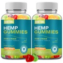 2 Packs Hemp Gummies for Sleep, Pain, Anxiety Relief High Potency Supplement Edible Bear Gummy Extra Strength Pure Natural Hemp Oil Extract Non-GMO, Vegan