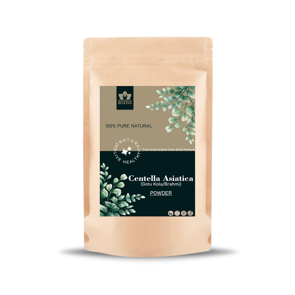 Blessfull Healing Centella Asiatica (Gotu Kola/Brahmi) Powder 100% Pure Natural 100 Gram / 3.52 oz