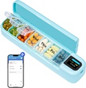 Daviky Smart Pill Organizer with Alarm, Bluetooth Daily Une fois par jour Pill Box 7 Day with APP, Weekly Travel Pill Case, Portable Pill Rappel pour les médicaments, suppléments et vitamines (vert)