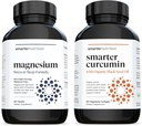 Comprimés de magnésium multi-activés et softgels de Curcumine - Potent et Biodisponible, softgels de Curcumine active standardisés à 95 % de tétrahydrocurcuminoïdes [Approvisionnement d'un mois]