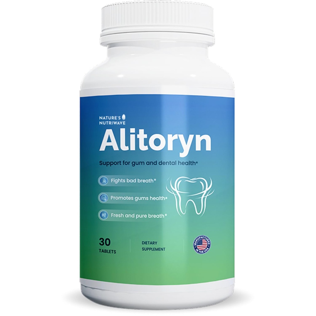 Alitoryn – Oral Probiotic & Prebiotic Supplement with Lactobacillus, Bifidobacterium & Inulin Fiber – Sugar-Free, Non-GMO Formula – Made in USA – 30 Tablets, 1 Month Supply