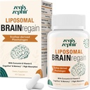 Suppléments Cerveau Liposomale pour Mémoire et Focus - Plasmalogène avec Curcumine et Vitamine E pour une meilleure absorption- Convient aux aînés, Adultes hommes et femmes santé cognitive, haute puissance 60 services
