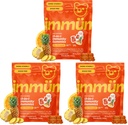 Grüns 3 x 28 Pack Immun Sugar Free Immunity Gummies with Vitamin C, Zinc, MCT Oil, & Turmeric - Daily Immune Support Supplement for Adults - Sour Pineapple Flavor (28 Count) (Pack of 3)