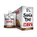 Riche Piana 5% Nutrition Snack Time (Temps de snack) Squeezable Protein Shots (High Protein Snack Poches) Egg White Peanut Butter Protein Snacks (Chocolate Peanut Butter)