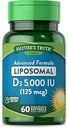 La vérité de la nature Vitamine liposomique D3.000 UI.60 Softgels.
